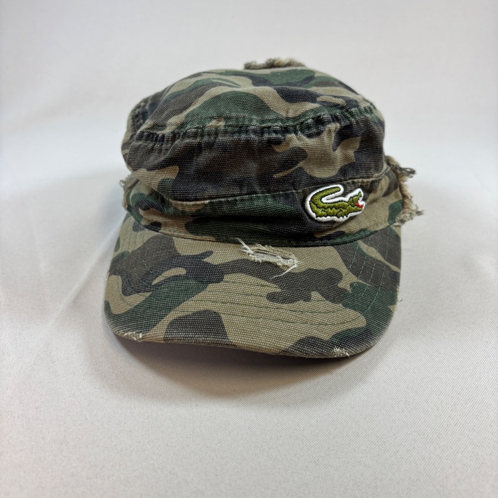 Lacoste Sport Cadet Hat Mens OS Camo Distressed Military Crocodile Cap